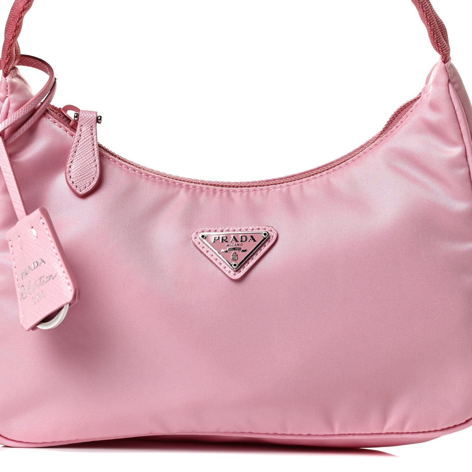 Prada Tessuto Nylon Saffiano Mini Re-Edition 2000 Bag Rosa 9 of 15