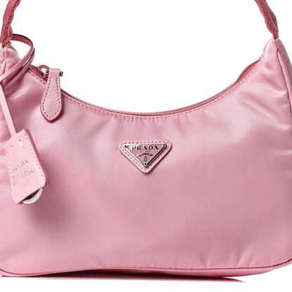 Prada Tessuto Nylon Saffiano Mini Re-Edition 2000 Bag Rosa 9 of 15