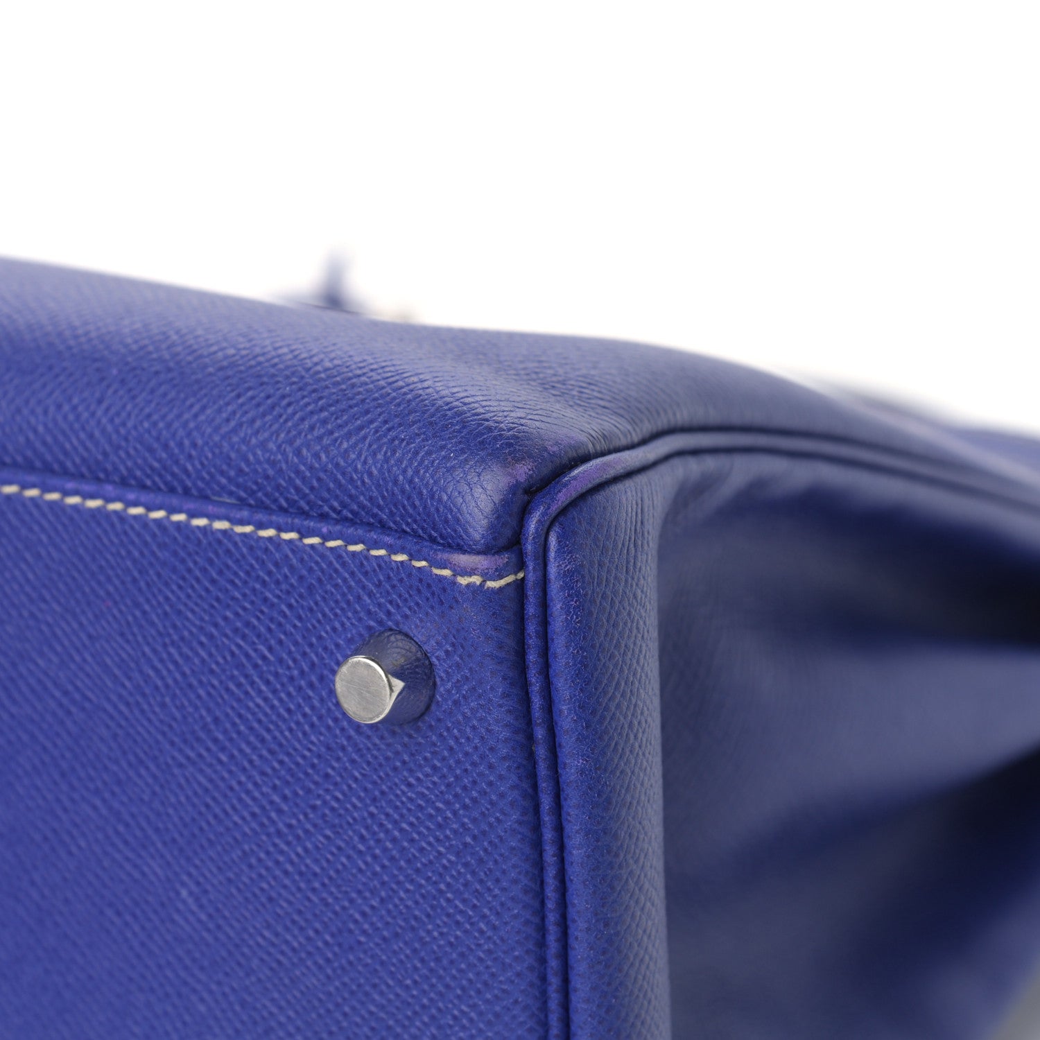 Hermes Epsom Candy Kelly Retourne 35 Bleu Electrique Mykonos 9 of 18