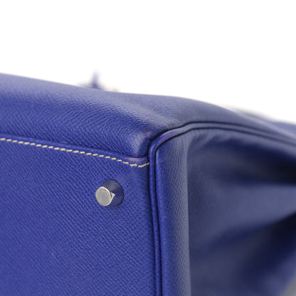 Hermes Epsom Candy Kelly Retourne 35 Bleu Electrique Mykonos 9 of 18