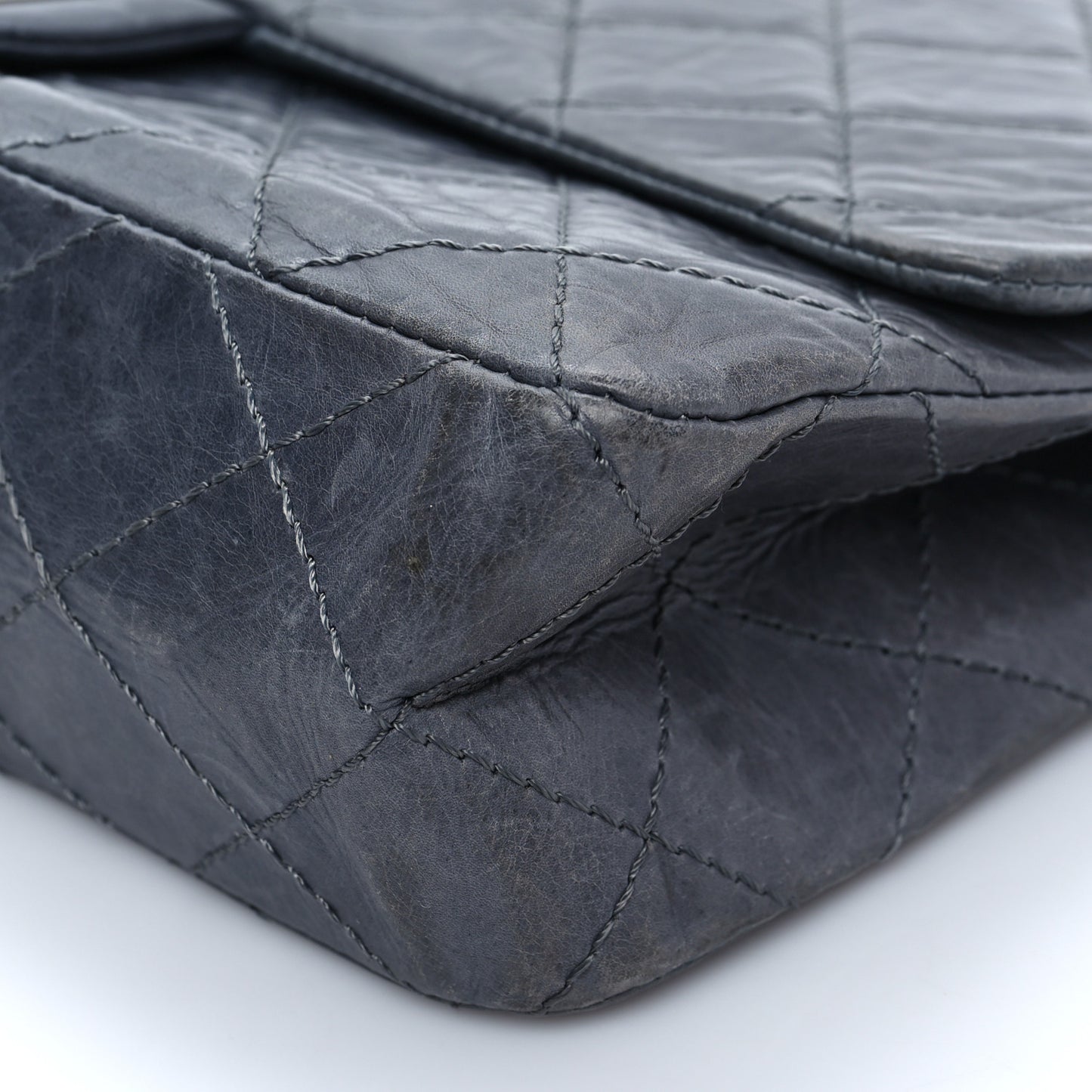 Aged Calfskin Quilted 50th Anniversary 2.55 Reissue 227 Flap Grey