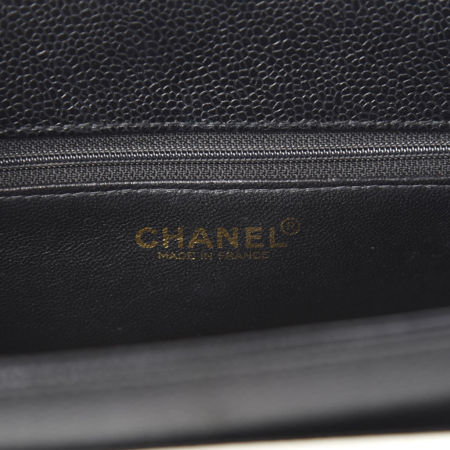 Chanel Caviar Mademoiselle Shoulder Bag Black White 5 of 9