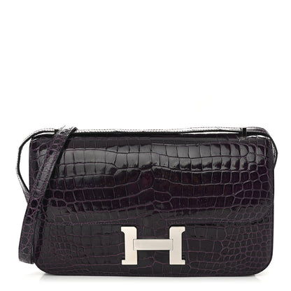 Hermes Shiny Niloticus Crocodile Constance Elan 25 Amethyste 1 of 10