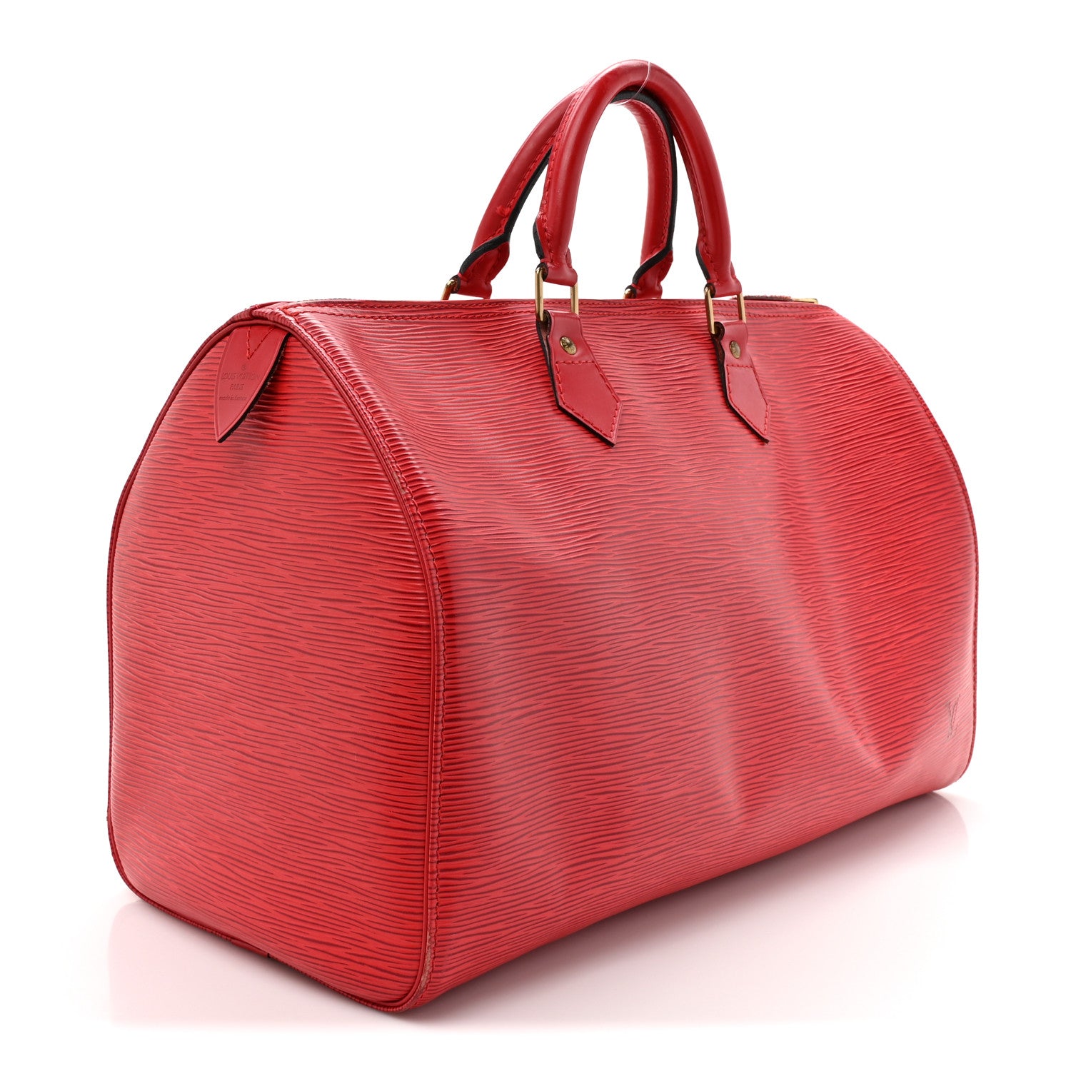 Louis Vuitton Epi Speedy 35 Castillan Red 4 of 16