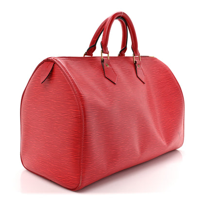 Louis Vuitton Epi Speedy 35 Castillan Red 4 of 16