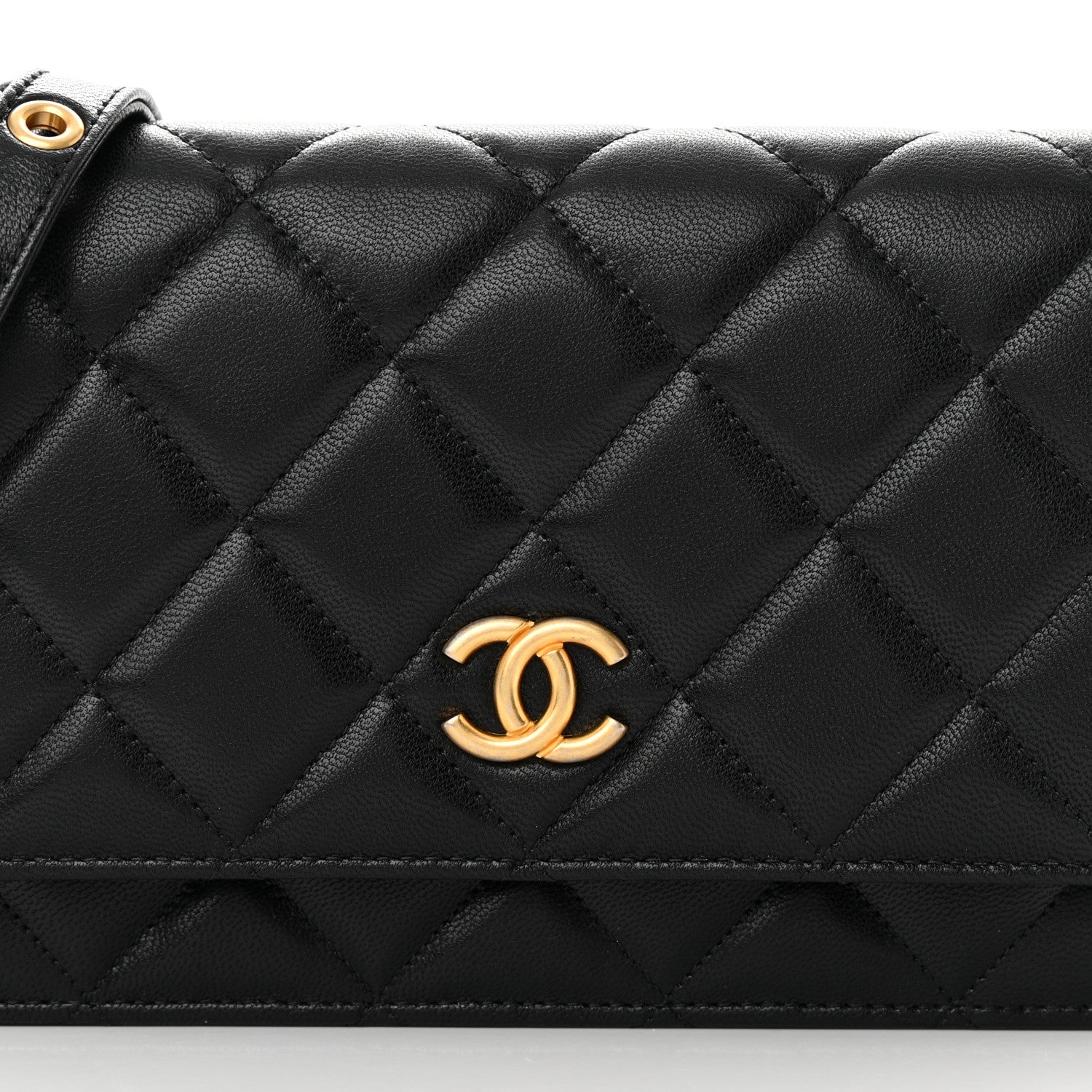 Chanel Goatskin Quilted Quilted Like A Wallet Wallet On Chain WOC Black 9 of 17