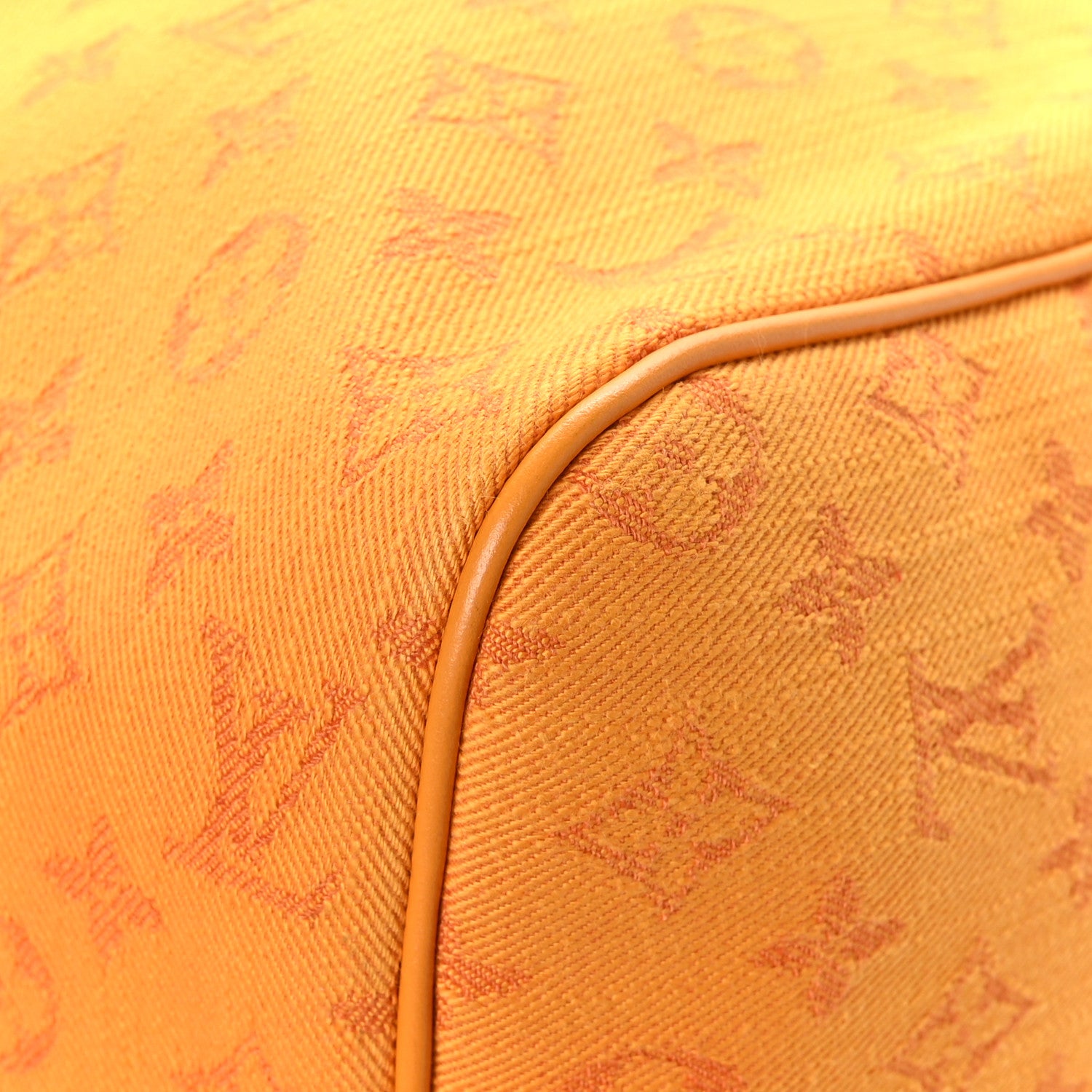 Louis Vuitton Denim Monogram Keepall Bandouliere 50 Ocre 9 of 13