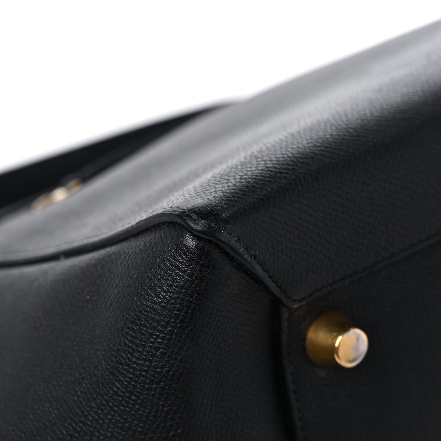 Grained Calfskin Small Belt Bag Black