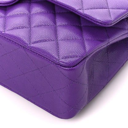 Chanel Caviar Quilted Medium Double Flap Purple 11 of 11