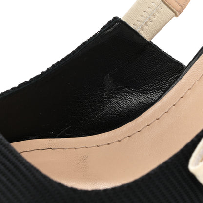Christian Dior Technical Canvas Ribbon J Adior Slingback 65mm Pumps 40 Black 9 of 15
