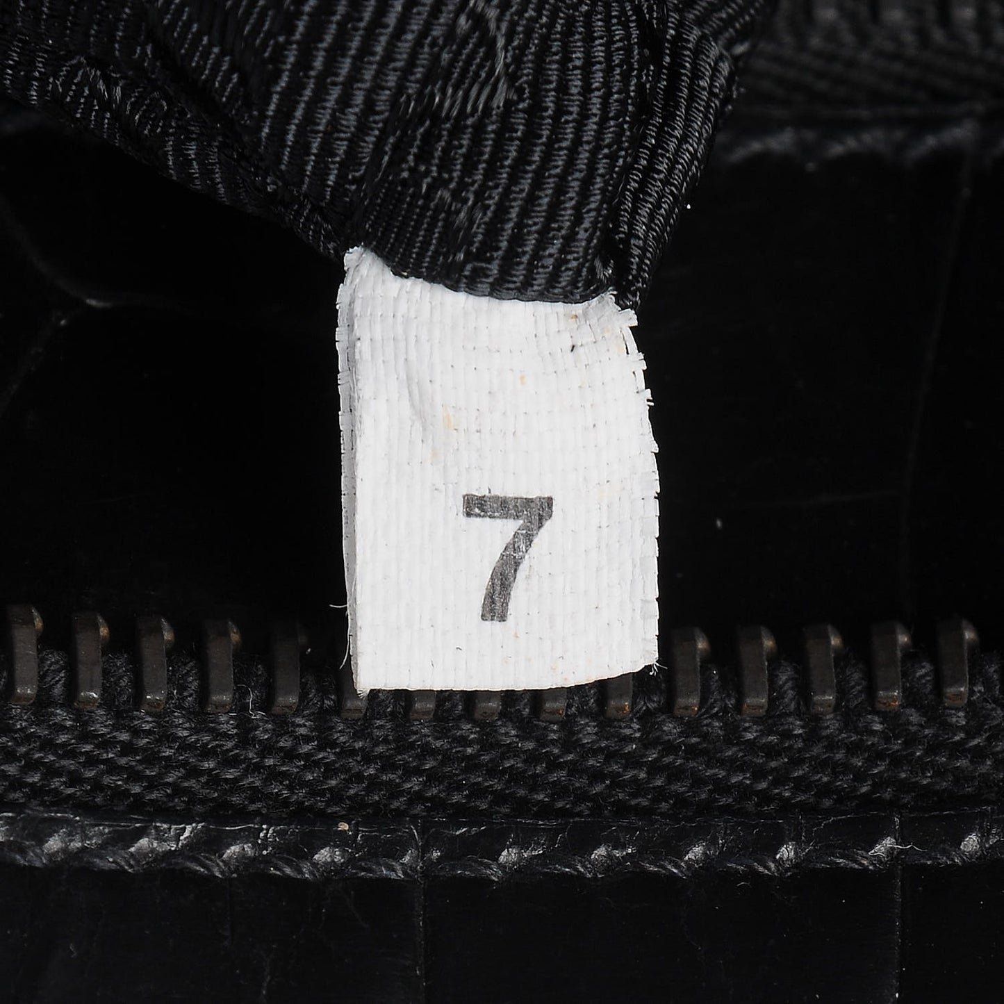 Shiny Calfskin Crocodile Embossed Double Zip Tote Black