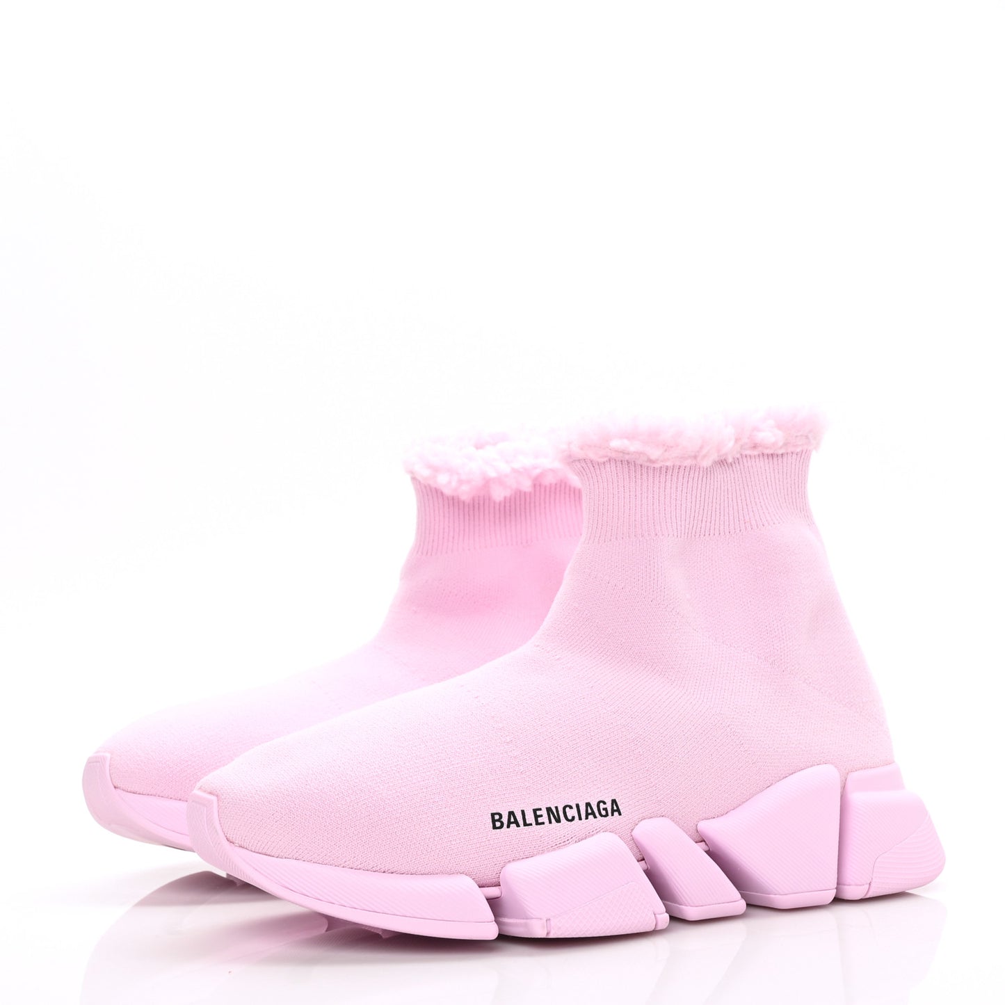 Technical 3D Recycled Knit Fake Fur Womens Speed 2.0 Sneakers 40 Monocolor Soft Pink
