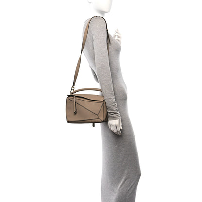 Loewe Grained Calfskin Small Puzzle Bag Sand 3 of 9