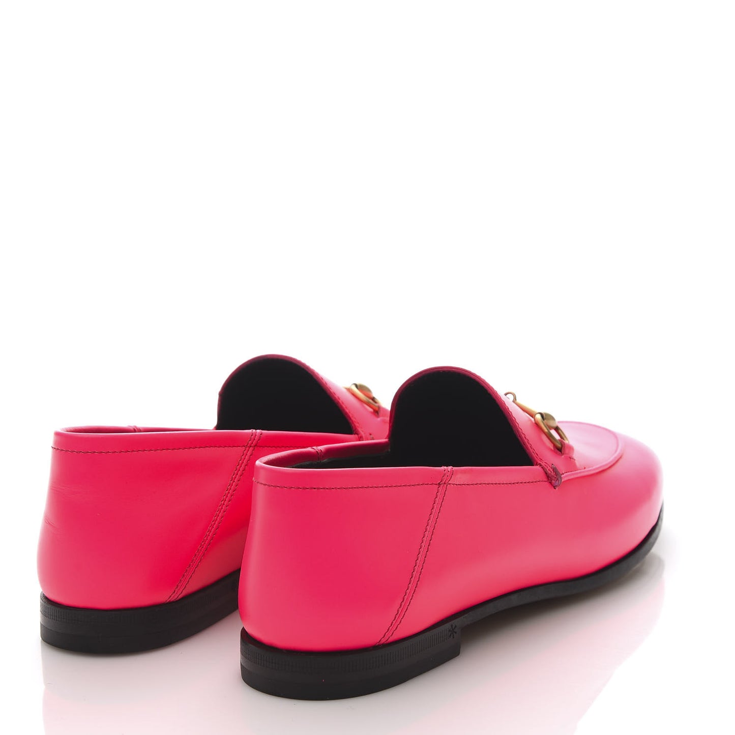 Apollo Fluo Calfskin Malaga Kid Womens Brixton Horsebit Loafers 38 Fuxia Fluo