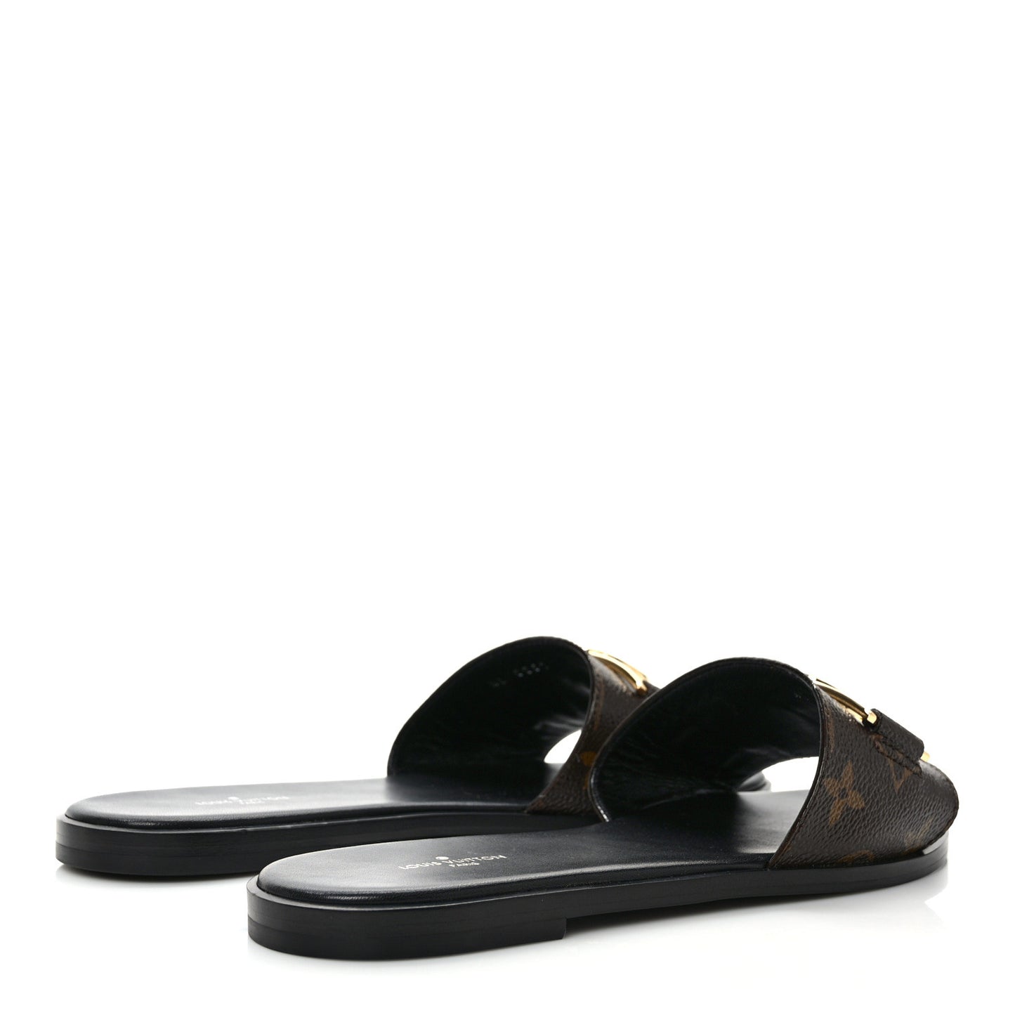 Patent Monogram Lock It Flat Mule 38.5