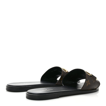 Louis Vuitton Patent Monogram Lock It Flat Mule 38.5 4 of 8