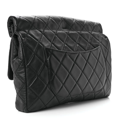 Chanel Lambskin Quilted Jumbo Roll 2.55 Reissue Clutch Black 2 of 10
