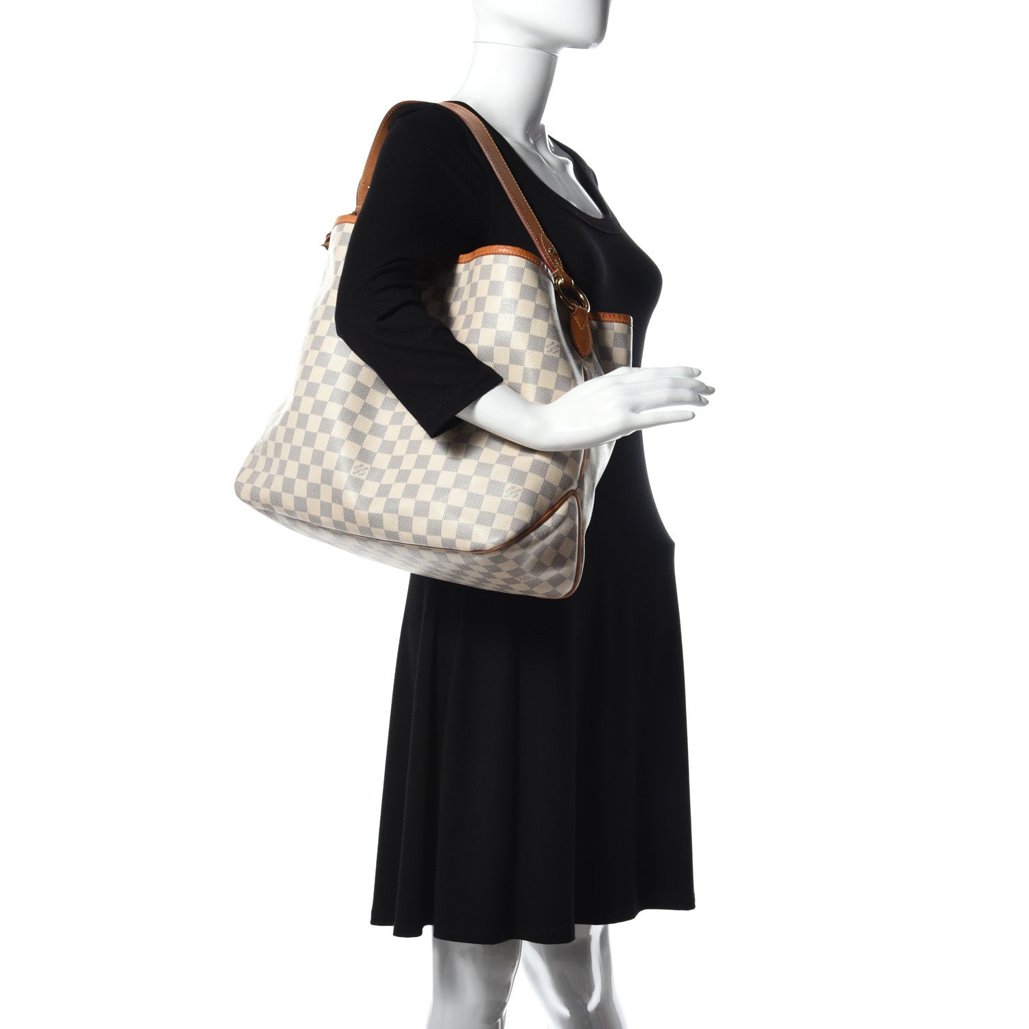 Louis Vuitton Damier Azur Delightful MM Pink 2 of 10