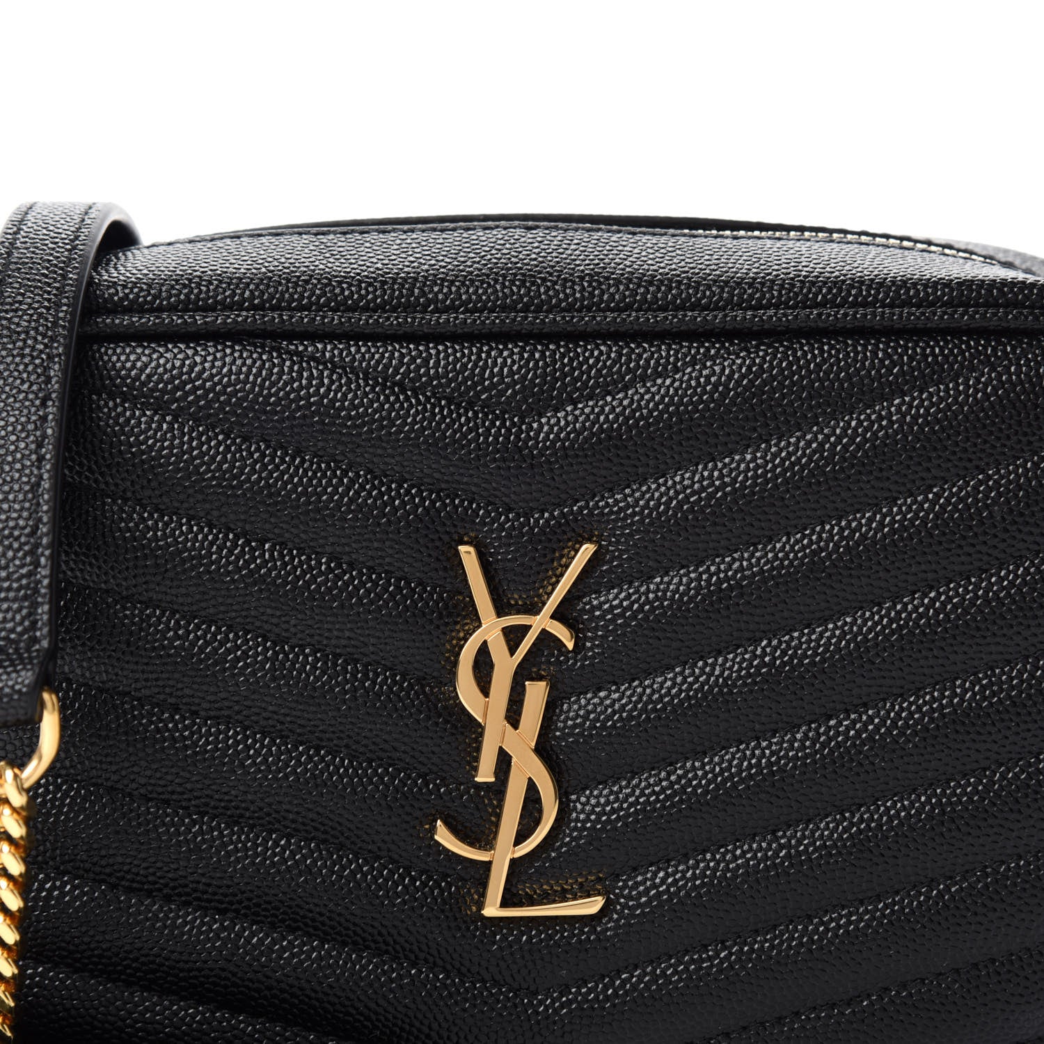 Saint Laurent Grain De Poudre Matelasse Monogram Mini Lou Camera Bag Black 10 of 11