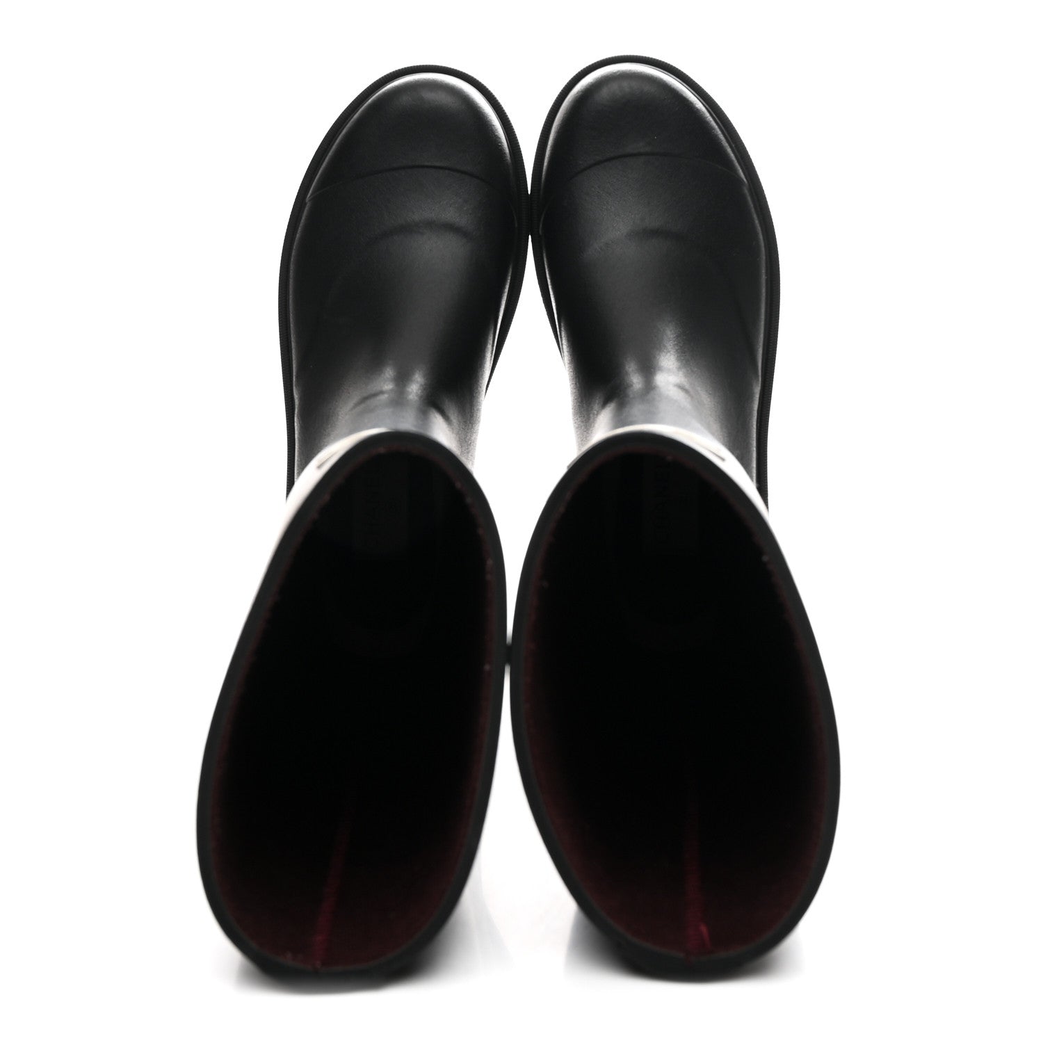 Chanel Caoutchouk CC High Boots 39 Black 2 of 9