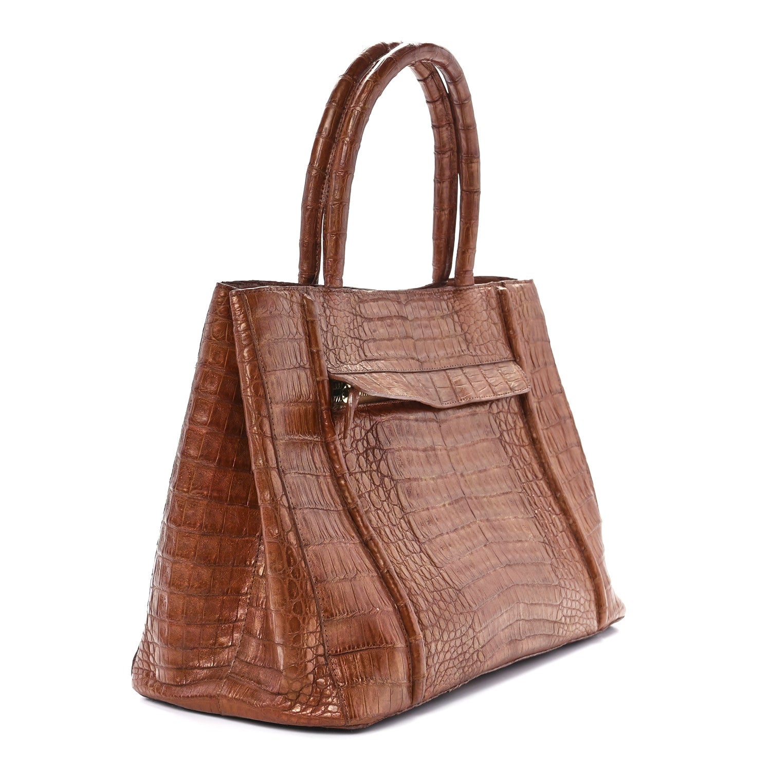 Nancy Gonzalez Crocodile Tote Brown 3 of 12