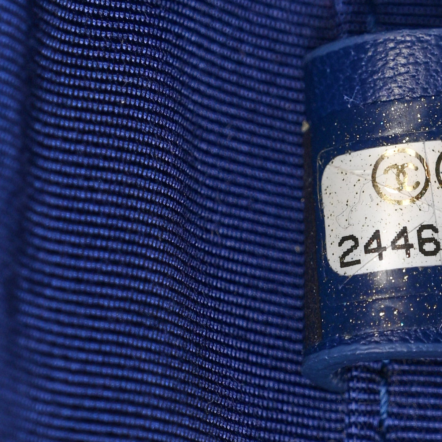 Caviar Stitched Shopping Tote Blue