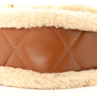 Chanel Shearling Lambskin Quilted Mini Furry Coco Flap Beige Brown 10 of 11