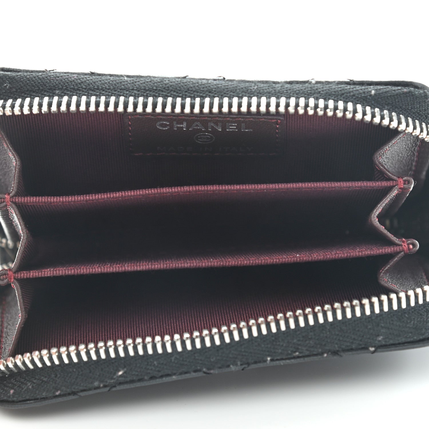 Chanel Lambskin Quilted Zip Coin Purse Black 5 of 8