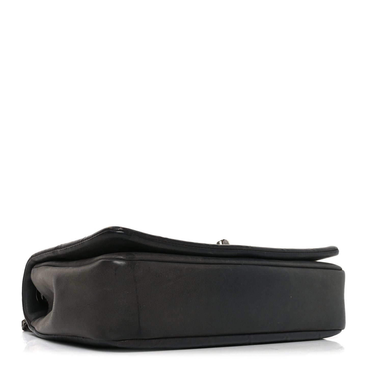 Calfskin Diamond Embossed Medium New Chic Flap Dark Grey