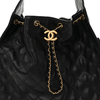 Chanel Caviar Quilted Medium Chanel 25 Handbag Black 9 of 11