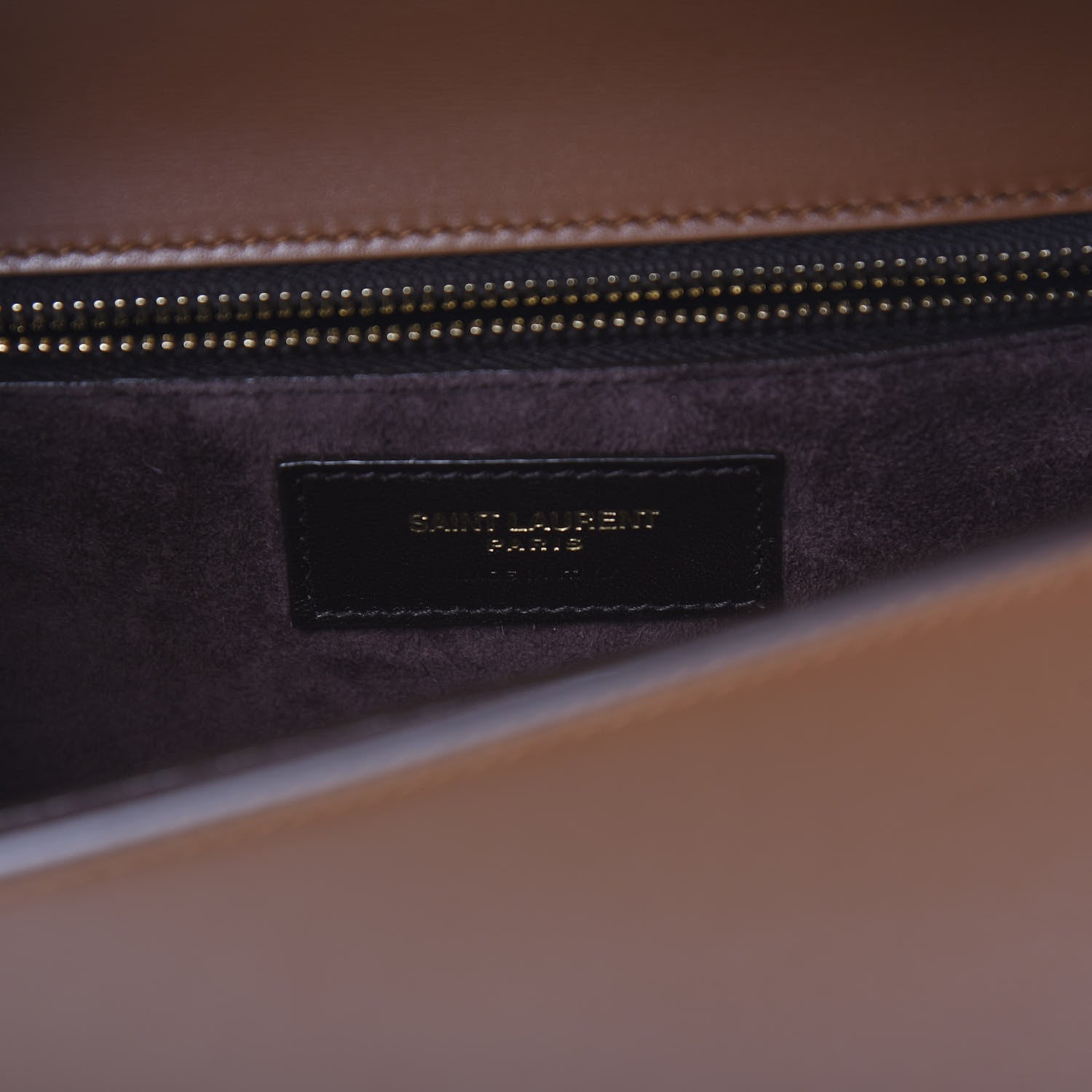 Saint Laurent Smooth Calfskin Carre Satchel Brown 5 of 8