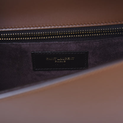 Saint Laurent Smooth Calfskin Carre Satchel Brown 5 of 8