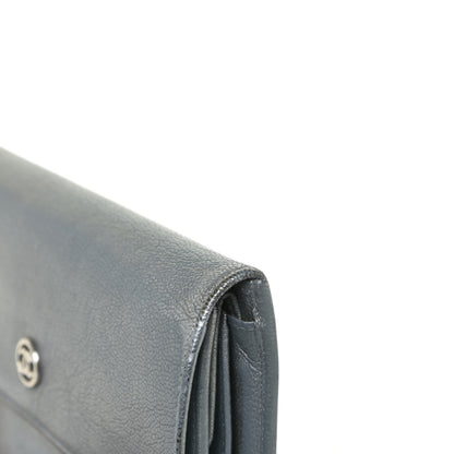 Chanel Metallic Goatskin Large Flap Wallet Silver 14 of 15