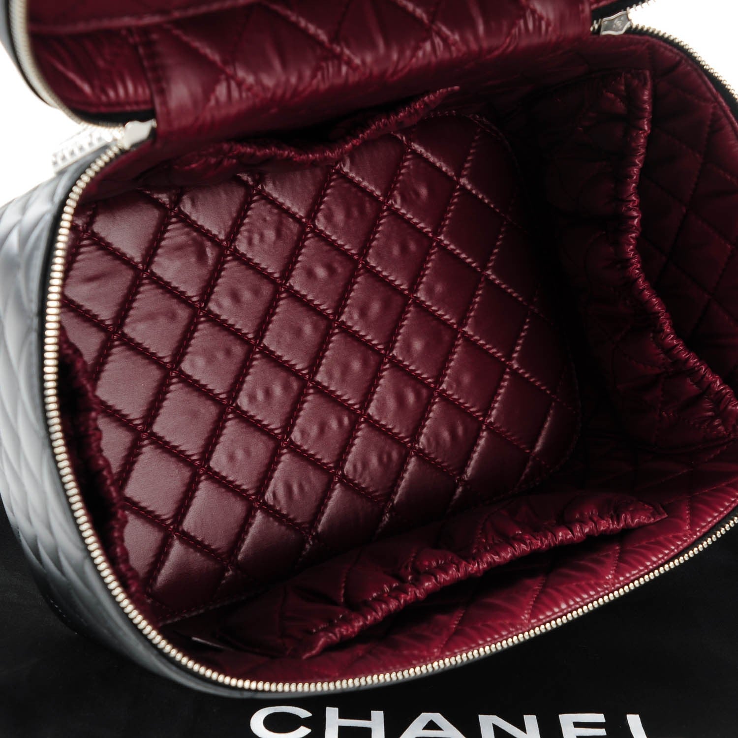Chanel Lambskin Quilted Large Vanity Pouch Black 5 of 7