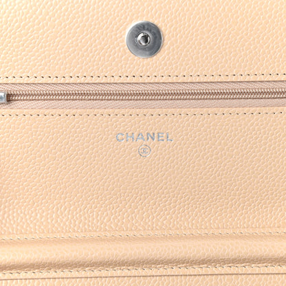 Chanel Caviar Quilted Wallet On Chain WOC Beige 6 of 11