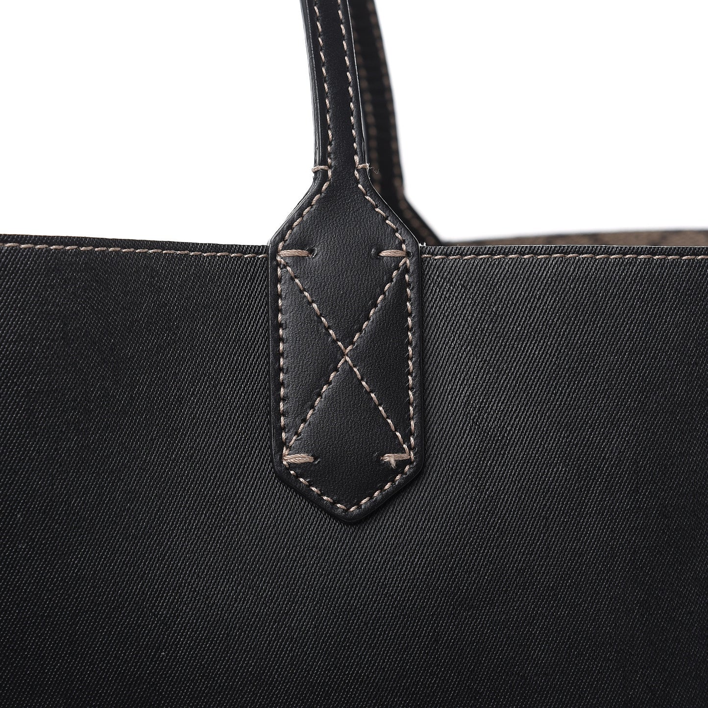 GG Supreme Monogram Large Reversible Tote Beige Black
