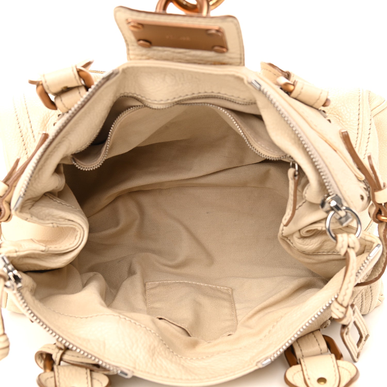 Chloe Calfskin Medium Paddington Satchel Off White 5 of 12