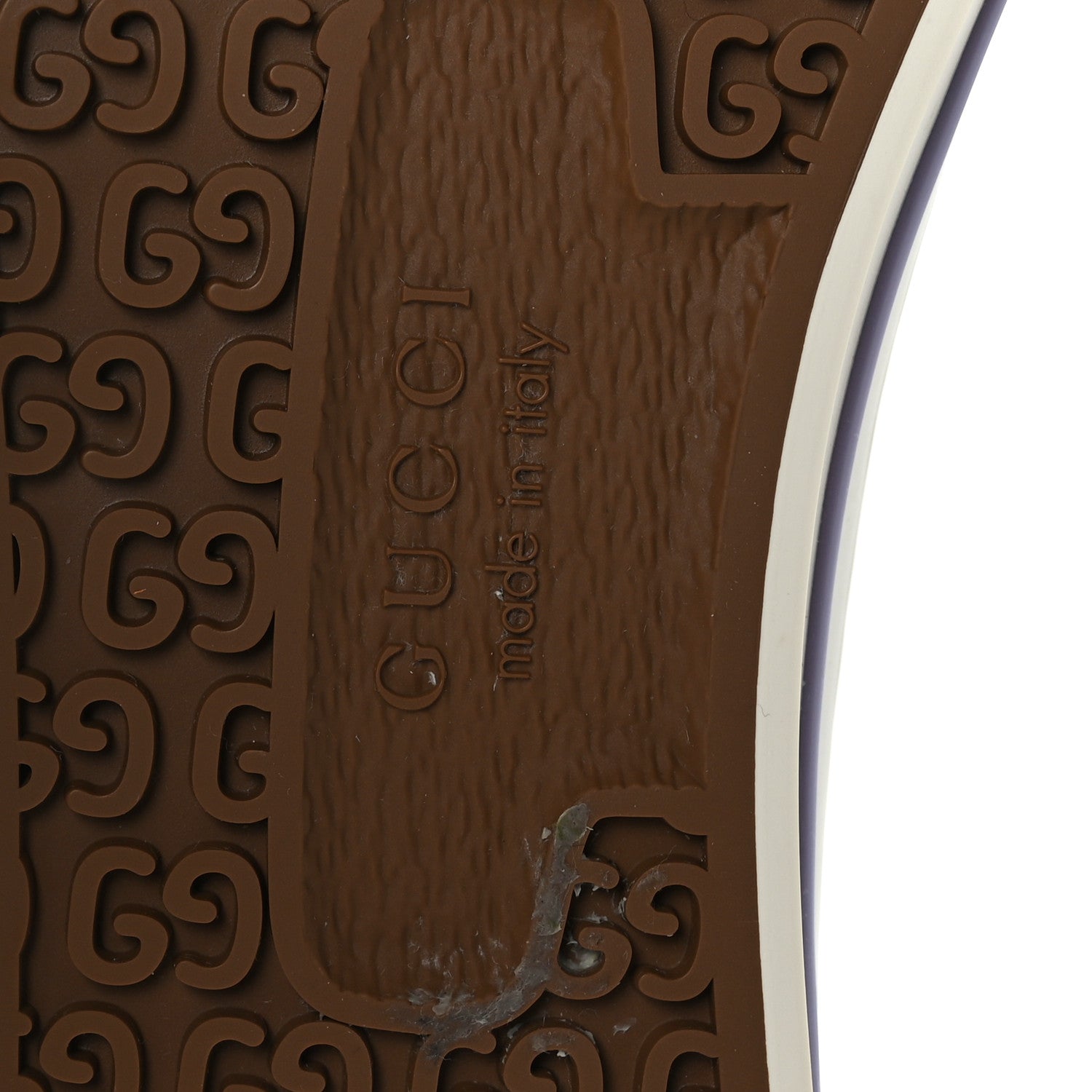 Gucci Monogram Jumbo GG Web Womens 1977 Tennis Sneakers 38 Beige Lapis Mystic White 6 of 7