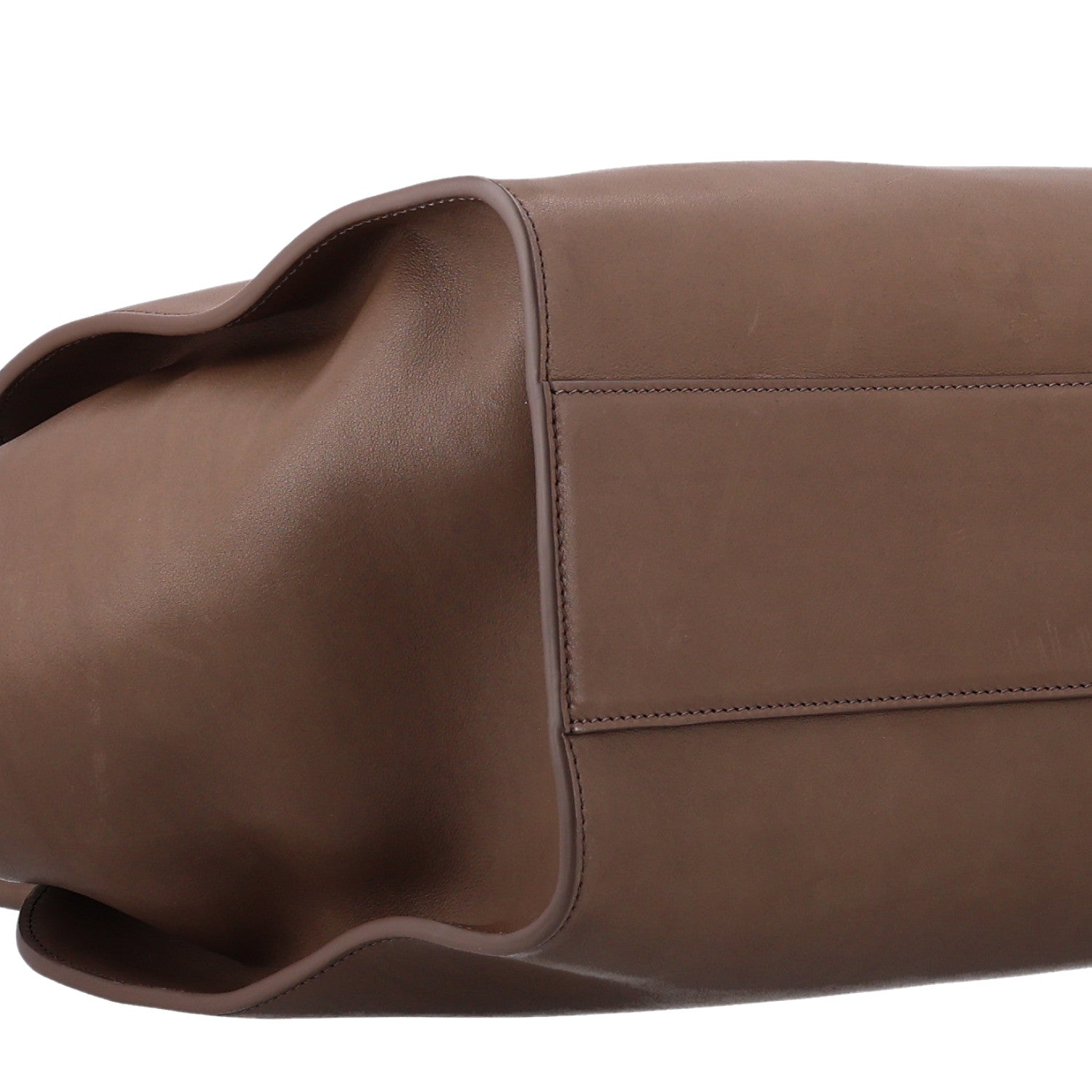 The Row Polished Saddle Calfskin Marlo 14 Tawny Brown 7 of 8