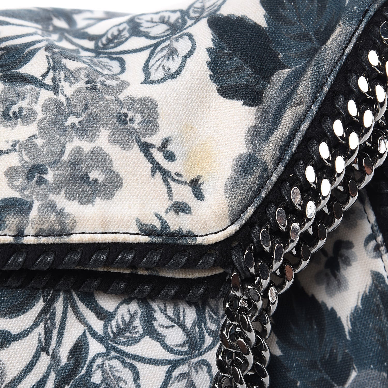 Stella McCartney Cotton Canvas Floral Print Large Falabella Tote Ivory 14 of 16