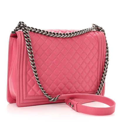 Chanel Calfskin Quilted Large Boy Flap Pink 2 of 10