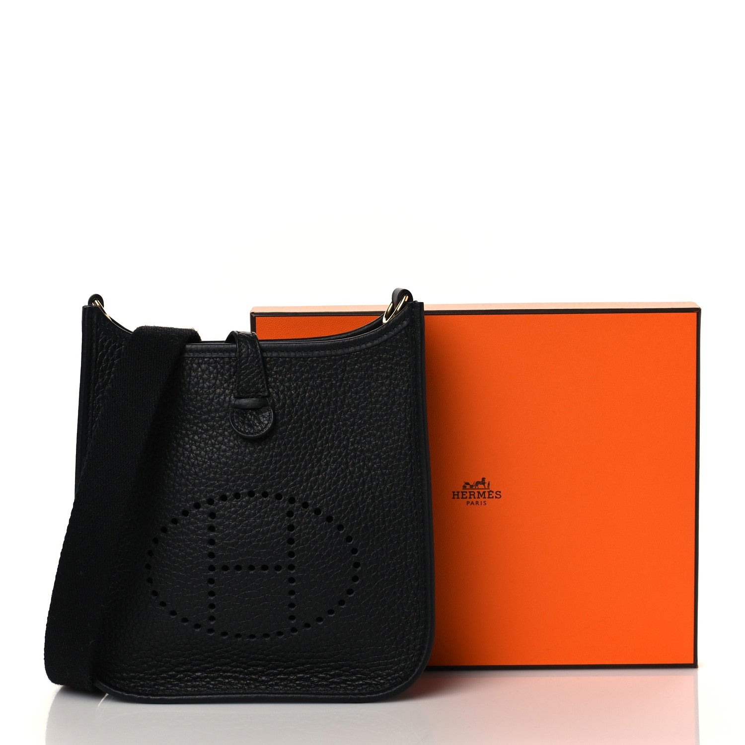 Hermes Taurillon Clemence Evelyne TPM Black 11 of 11