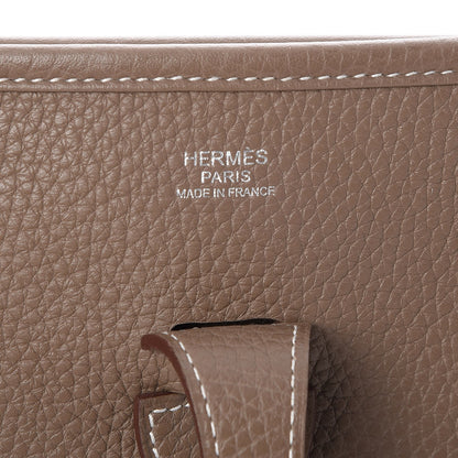 Hermes Taurillon Clemence Evelyne III PM Etoupe 6 of 8