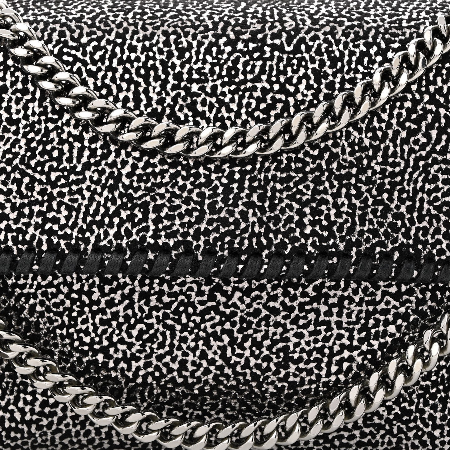 Chamois Shiny Dotted Mini Falabella Crossbody Bag Ruthenium