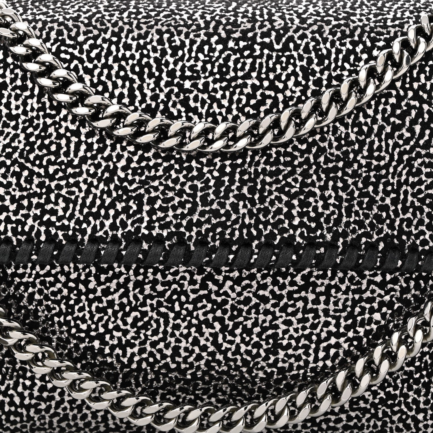 Stella McCartney Chamois Shiny Dotted Mini Falabella Crossbody Bag Ruthenium 10 of 12