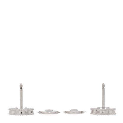 Van Cleef & Arpels 18K White Gold Mother of Pearl Sweet Alhambra Earrings 3 of 5