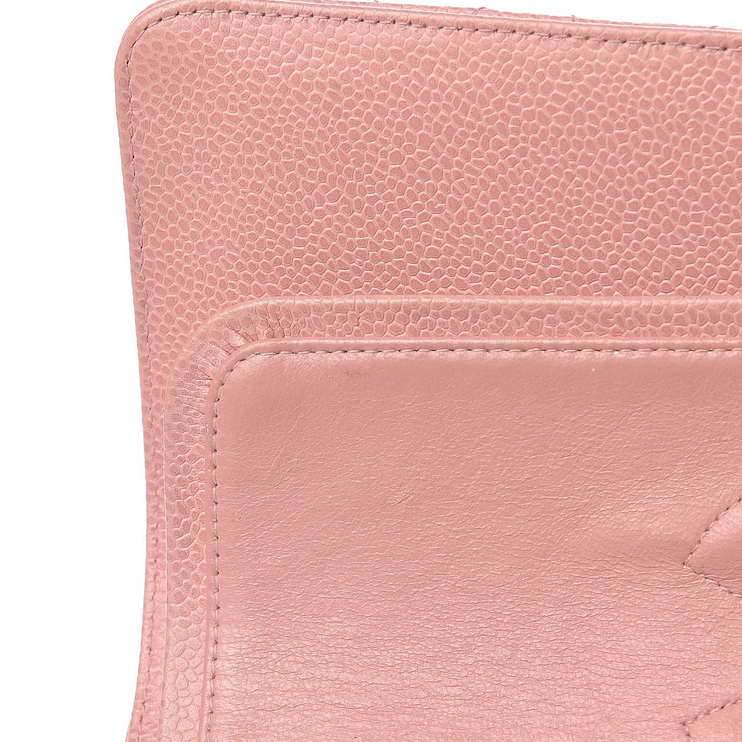 Caviar Quilted Medium Double Flap Pink
