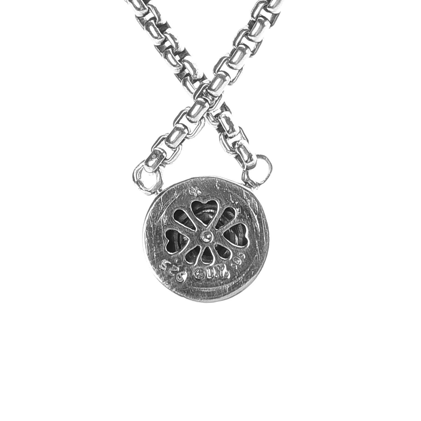 Sterling Silver 14K Yellow Gold Cookie Pendant Necklace