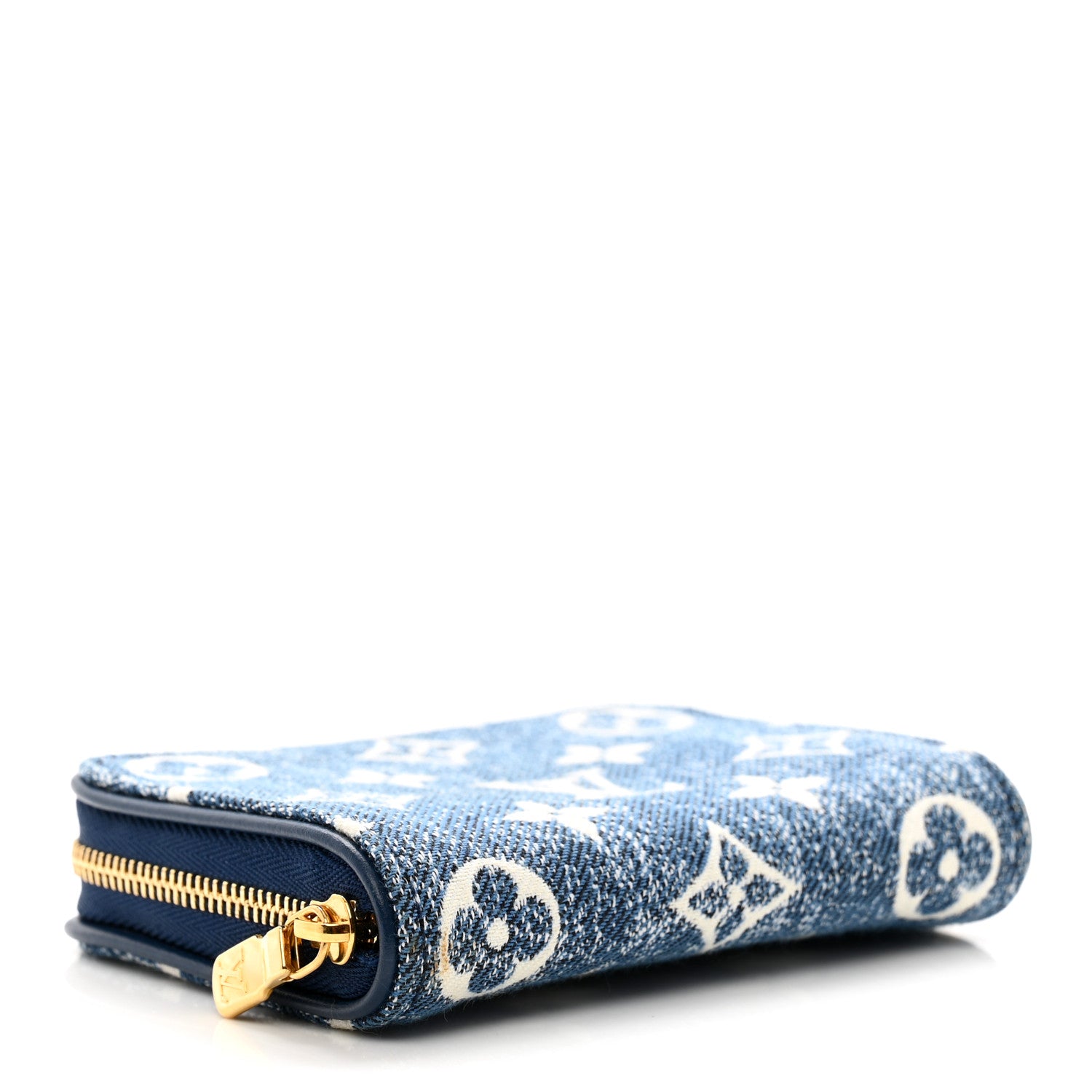 Louis Vuitton Denim Monogram Jacquard Zippy Coin Purse Bleu 4 of 8