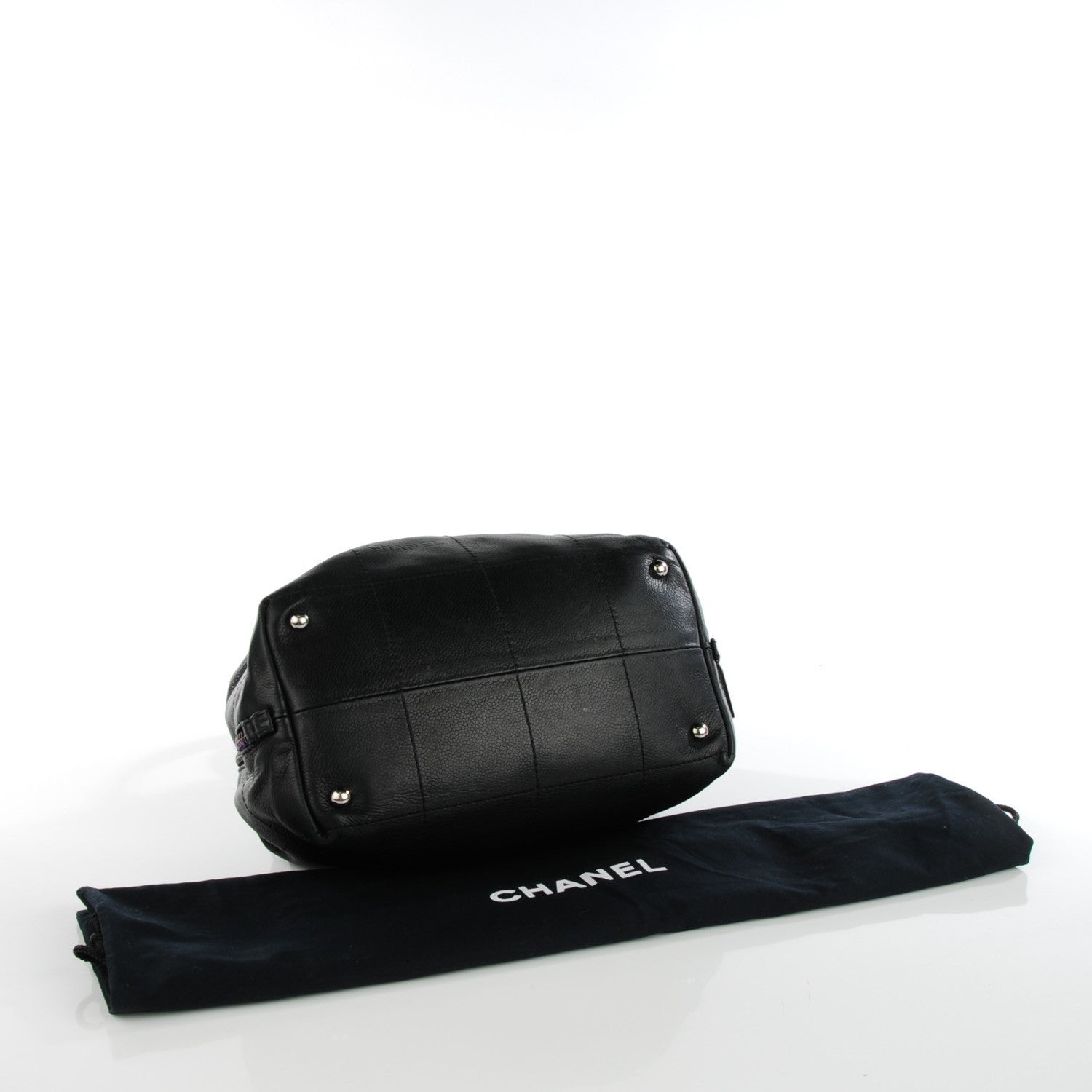 Chanel Caviar Square Stitched Medium Tote Black 4 of 6